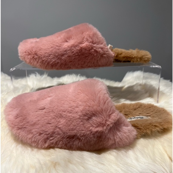 Women's Fluffy Pink Madewell Slippers Size 8 - Picture 1 of 6